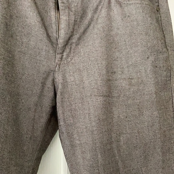 Designer Ted Baker London Brown Gray Straight Leg Pant - Picture 5 of 11